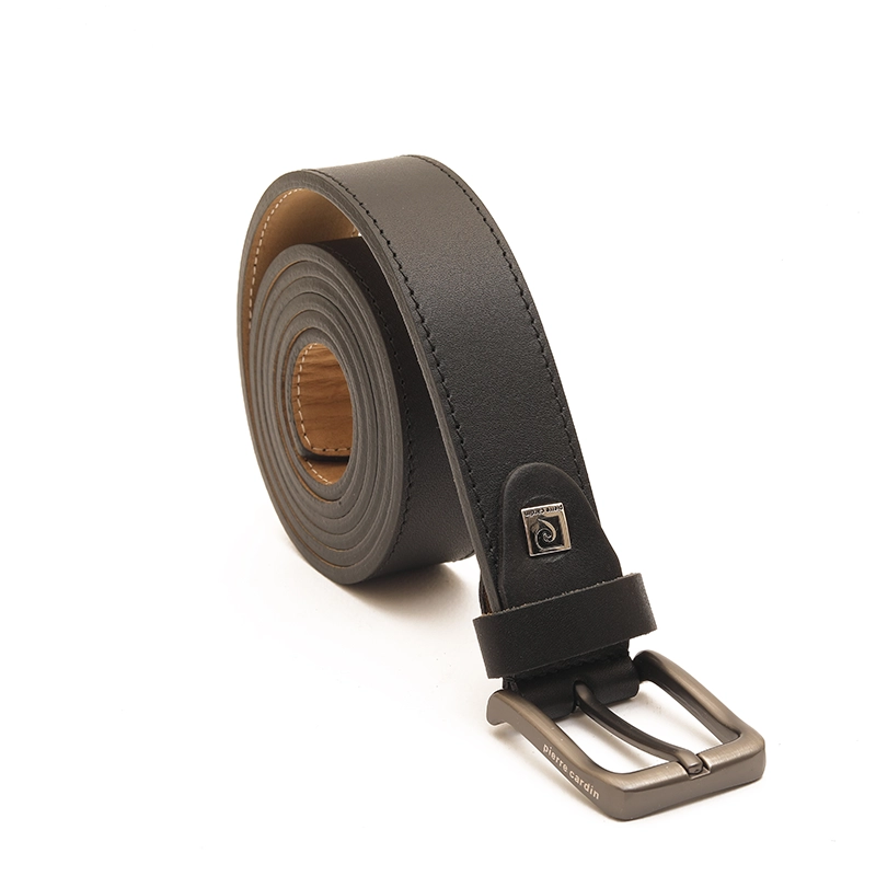 کمربند چرمی زنانه مشکی ساده با سگک فلزی تیره